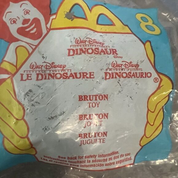 McDonald's Happy Meal Toy #8 Bruton 2000 Disney Movie Dinosaur Sealed - Picture 2 of 7